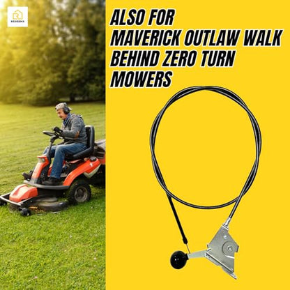 Throttle Cable 055‑8020‑00 Compatible with Bad Boy ZT Elite Also for Maverick Outlaw Walk Behind Zero Turn Mowers Replacement Control Cable 53 Inch