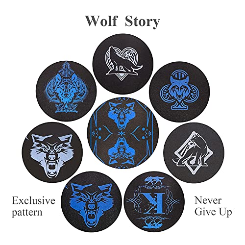 ACELION Waterproof Playing Cards, Plastic Playing Cards, Deck of Cards, Gift Poker Cards (Black Wolf) - color: Black Wolf