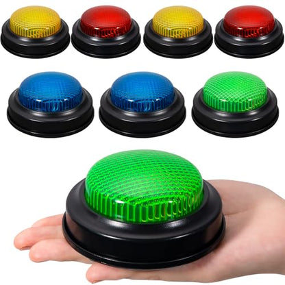8-Pack Game Buzzers for Trivia Games – Classroom Quiz Buzzers with Lights & Sounds for Learning, Parties & Family Fun