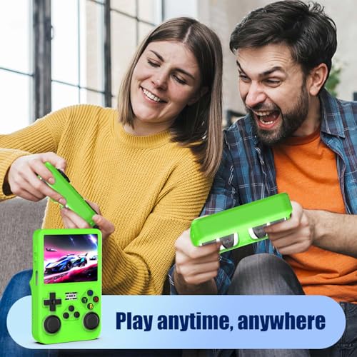 for R36S Silicone Case, Soft Skin for R36 S Handheld Game Console Accessories, Anti-Scratch Washable Silicone Cover with Lanyard (Bright Greenn) - color: Bright Green