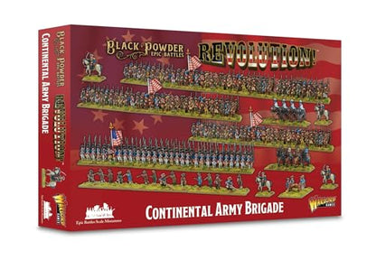 Warlord Games Revolution! - Continental Army Brigade - Epic Scale Miniatures for Black Powder Highly Detailed American War of Independence Era for Table-top Wargaming
