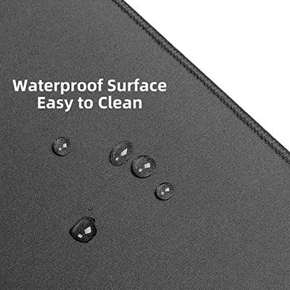 Wolaile Large Mouse Pad, 36x17 in Gaming Mouse Mat,Waterproof and Non-Slip Desktop Pad for Computer Keyboard,Black,XL