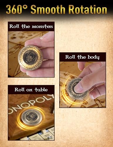 D&D Dice Set,7PCS Metal Dice for Dungeons and Dragons,Mini Dice Set with Pocket Watch Case,Role Playing Board Games Accessories (Dragon, Bronze-F) - color: F-bronze, style: Dragon