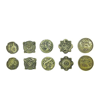 Pirate Variety Set of 10 (Plated Metal Novelty) Adventure Coins for RPG LARP DND Pathfinder Treasure Booty - style: Novelty