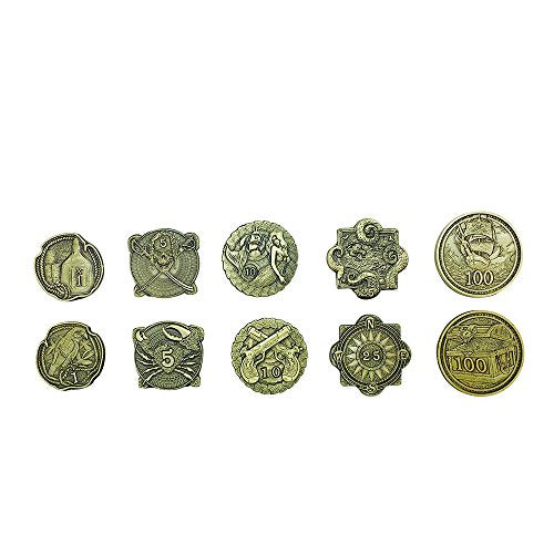 Pirate Variety Set of 10 (Plated Metal Novelty) Adventure Coins for RPG LARP DND Pathfinder Treasure Booty - style: Novelty