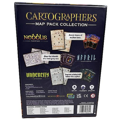 Cartographers: Map Pack Collection | Expansion Maps Set for Cartographers & Cartographers Heroes Board Game | Contains Nebblis, Affril, and Undercity Expansion Packs | Ages 10+ by Thunderworks Games - style: Collection Pack