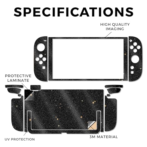 Glossy Glitter Gaming Skin Compatible with Nintendo Switch 2 Console Only - Deep Space - Premium 3M Vinyl Protective Wrap Decal Cover - Easy to Apply | Crafted in The USA by MightySkins - color: Deep Space, size: Switch 2 Console Skin Only, style: Glossy