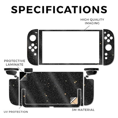 Glossy Glitter Gaming Skin Compatible with Nintendo Switch 2 Console Only - Deep Space - Premium 3M Vinyl Protective Wrap Decal Cover - Easy to Apply | Crafted in The USA by MightySkins - color: Deep Space, size: Switch 2 Console Skin Only, style: Glossy
