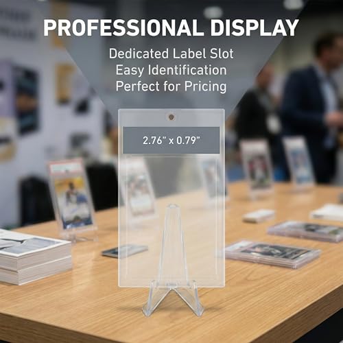 50 Pcs 35 Pt Acrylic Magnetic Card Holders, One Touch Graded Card Slabs | Clear Magnetic Card Cases For Sports, Baseball And Trading Card Storage, Protection, Display And Collecting