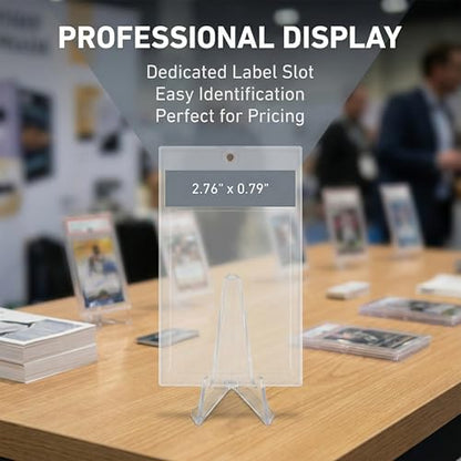 50 Pcs 35 Pt Acrylic Magnetic Card Holders, One Touch Graded Card Slabs | Clear Magnetic Card Cases For Sports, Baseball And Trading Card Storage, Protection, Display And Collecting