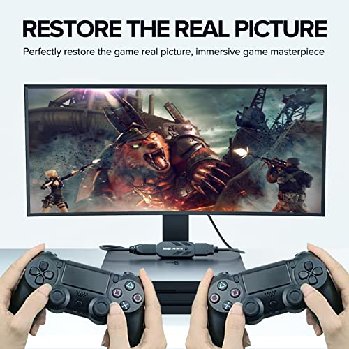 Mwin Cam Link 4K, External Camera Capture Card, 4K30/1080p120 for Streaming and Record via DSLR, Camcorder, Actioncam, Low-Latency for Video Conferencing, Live Streaming, Gaming, on OBS, Zoom, Windows