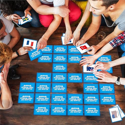 80 PCS Flags of The World Matching Game, A Fun & Fast Countries of The World Picture Memory Match Game, Educational Learning Toys Enhance Memory & Matching Skills for Kids Ages 3 and Up - style: Flags of The World
