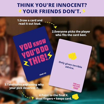 KAWAII KOI Hilarious Voting Party Card Game for Adults & Teens, Call Out Your Friends & Reveal Who They Really are, Perfect for Game Night & Parties - You Know You’D DO This!
