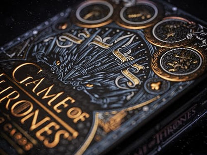 theory11 Game of Thrones Premium Playing Cards, Poker Size Standard Index | Black; Material: Cardstock; For ages Adult