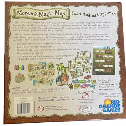 Rio Grande Games Morgan's Magic Map Tile Placement Strategy Board Game, 2-4 Players, Ages 10+
