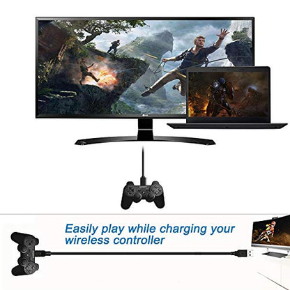 SCOVEE PS3 Charger Cable,10ft PS3 Controller Charging Cord,Mini USB Cable for Sony Playstation 3 Controller DualShock 3 PS Move Slim Wireless Game,TI84 Plus CE Charging Cables Mini-B Charger Data Wire