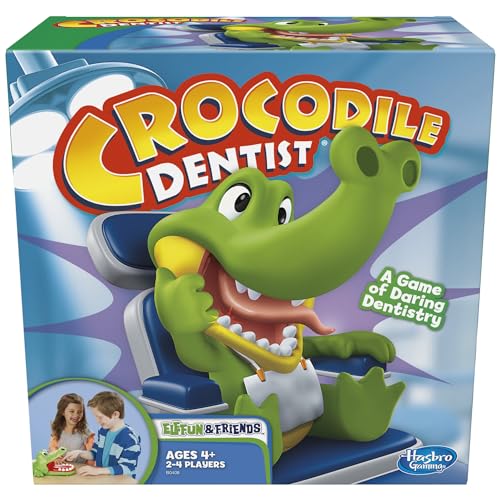 Hasbro Gaming Crocodile Dentist Kids Board Game, Ages 4 and Up (Amazon Exclusive)