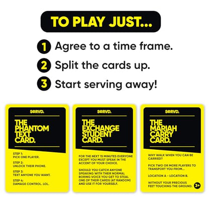 Hasbro SERVD Friends Edition Party Game – Hilarious Real-Life Card Game for Adults – Inject Fun and Strategy into Time with Friends – 2-10 Players – Ages 17+ - style: Friends