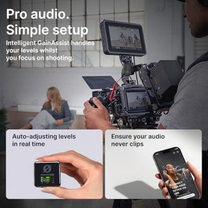 RØDE Wireless PRO Compact Wireless Microphone System with Timecode, 32-bit Float On-board Recording, 2 Lavalier Microphones and Smart Charge Case for Filmmaking and Content Creation | 32-Bit Float Onboard Recording, Timecode, Series Iv 2.4ghz, 32GB Tx Mem