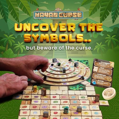 Mayan Curse – Thrilling Puzzly Board Games for Adults & Kids, Strategic Family Games for Game Night, Party Game with Fantasy, Adventure & Suspense, Ideal Gift for Boardgame Lovers