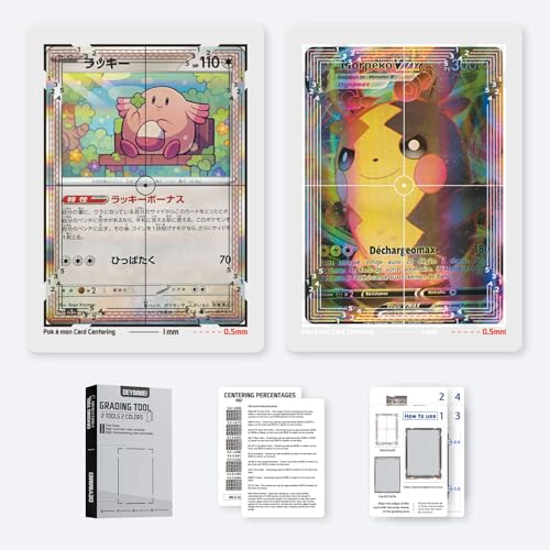 Deyimmei Card Grading Center Tool for Pokemon & Cleaning Supplies, Card Grading Tool Kit, PSA Approved for Standard Size Trading Cards