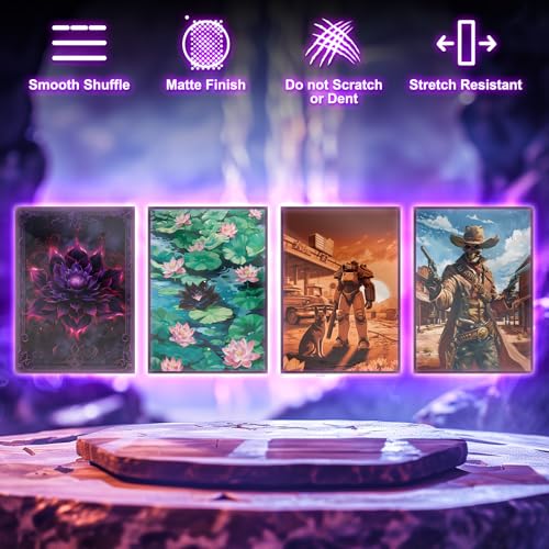 MTG Card Sleeves 100CT (Crimson Black Lotus), Matte Art Card Sleeves, Matte Back & Clear Front, 66x92mm
