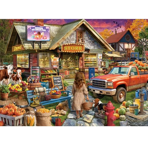 HUADADA Puzzles for Adults 1000 Pieces,Challenging Game Toys, Puzzles 1000 Pieces,Impossible Puzzle, Family Decoration Puzzle 1000-Countryside Supermarket - color: Countryside Supermarket