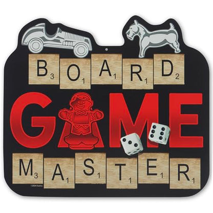 Hasbro Board Game Master Metal Sign | Fun Game Room Wall Decor Featuring Scrabble, Monopoly and Candy Land - color: Black