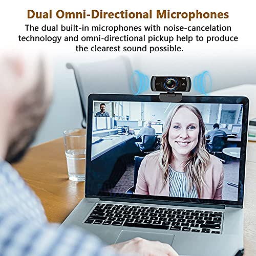 NexiGo 60FPS 1080P Webcam Kits, N980P HD Web Camera with Microphone, 120 Degrees Wide-Angle, Software Control, Lightweight Mini Tripod, Extendable Stand, for Zoom/Skype/Teams