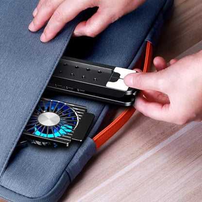 Gaming Laptop Cooling Pad with 2 Cooler Fans, RGB Lights, 7 Gear Height Adjustments, Computer Stand Base with Silent Fans, Laptop Fan Cooler Laptop Cooling Stand Gifts for Women Men