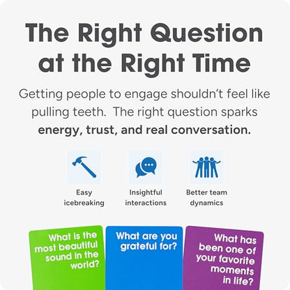 We! Connect Cards - Conversation Cards to Build Trust & Connection - Ideal Office Games, Ice Breakers & Educational Team Building Games - Featured by TEDx (60 Color-Coded Pieces) - color: We! Connect Cards