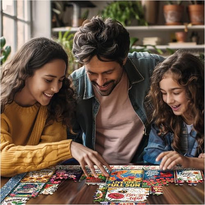 White Mountain 1000 Piece Jigsaw Puzzle, Wisdom from The Garden | Large Pieces, Gift for Adults and Family, 24"x30" in, Spring Collage