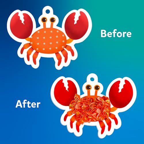 Skillmatics Poke-in Art – Underwater Animals, Mess-Free DIY Wood Craft Kit | Mess-Free Creative Art Kit for Kids, 5 Foam Pieces, DIY Room Decor, Gifts for Girls & Boys Ages 4, 5, 6, 7, 8, 9 - style: 7. Underwater Animals