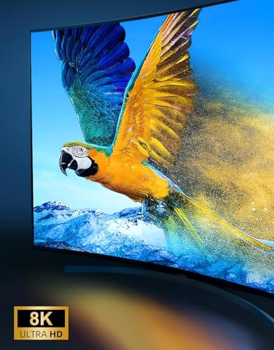 8K 4K HDMI Cable 48 Gbps Ultra High Speed HDMI Cable Braided Cord 4K@120Hz 8K@60Hz HDR for HDTV, Switch, PS4/PS5, Xbox, Blu-ray, Roku and More 6.6FT