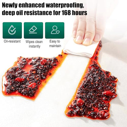 Frosted PVC Soft Glass Desk Pad Protector - Thick Heat Resistant Table Cover, Anti-Scratch Waterproof Rectangular Mat for Office, Durable Tablecloth for Home & Workspace, Satin Finish Version, 1 cm