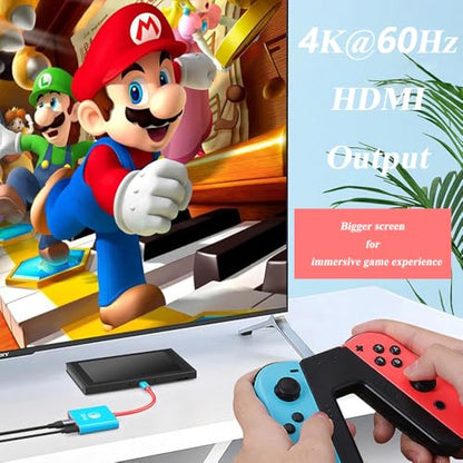 Switch Docking Station for Nintendo Switch, 100W Fast Charging Dock Station with 4K@60Hz HDMI, USB C to HDMI Adapter for Steam Deck, MacBook, Laptop, TV Monitor