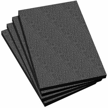 Frienda 4 Pcs 12" x 8" x 1.5" Polyethylene Foam Sheet Thick Black Packing Foam Padding Customizable PE Board Cushion Inserts for Cases Craft Shipping Moving DIY Projects Toolbox Storage - size: 12 x 8 x 1.5 inches