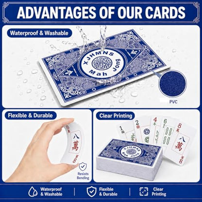American Mahjong Playing Cards, Mahjong Playing Cards 2026, Traditional Card Game Set - style: Set