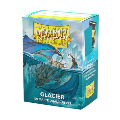Dragon Shield | Matte Dual Standard Size Card Sleeves | 100 CT - Smooth & Tough Premium TCG Sleeves - Compatible with Pokemon, Flesh & Blood, One Piece & Magic the Gathering | Glacier - color: Glacier
