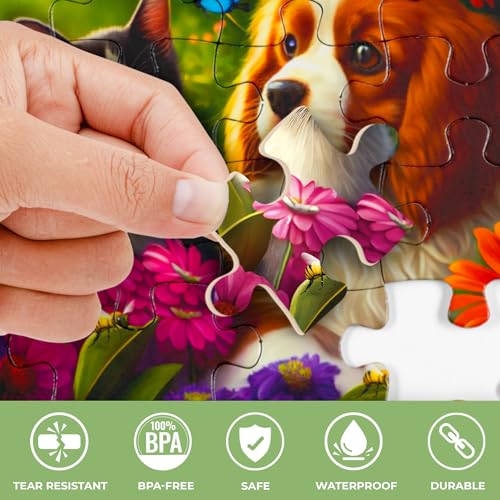 Large Piece Dementia Puzzles for Seniors - 3 Activities for Elderly | Cat, Dog, and Birds - Jigsaw Puzzles for Elderly - Dementia Activities for Adults - Alzheimers Puzzle Games and Gifts