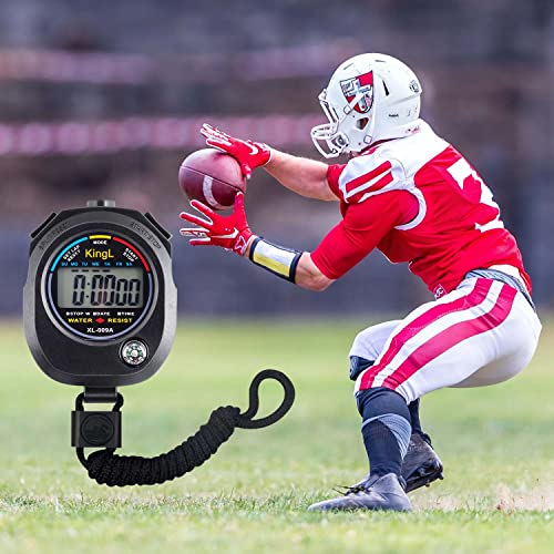 KingL Digital Stopwatch Timer - Interval Timer with Large Display (Stopwatch*10) - style: style1 /10pack