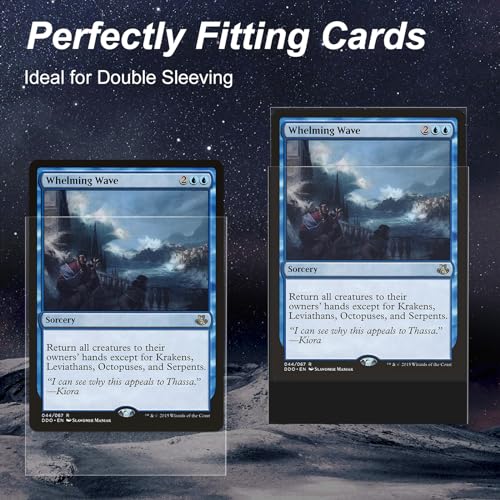 600 Pack Card Sleeves, Perfect Fit Inner Sleeves Ideal for Double-Sleeving, Trading Card Sleeve Compatible with MTG, TCG, Gaming Cards - color: Clear, size: 600 Pack