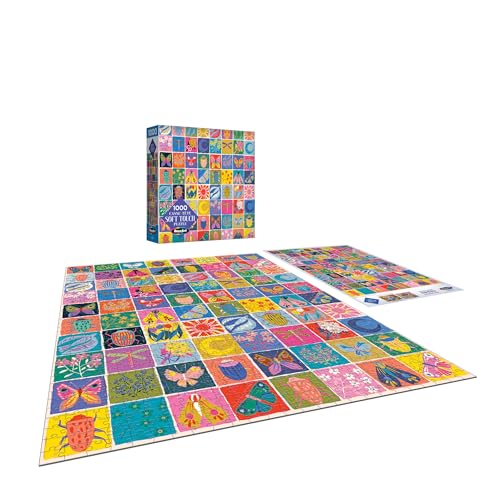 RoseArt - Soft Touch - Summer Quilt 1000 Piece Jigsaw Puzzle for Adults, Colorful Modern Design Finished Size 26.625 x 19.25 Made in USA - style: Summer Quilt