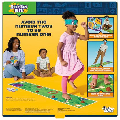 Hasbro Gaming Don't Step in It Preschool Game I Blindfolded, Poop Party Game | Spinner with 8 Fun Animal Moves | Ages 4+| 1+ Players I Funny Kids Board Games | Easter Gift for Kids