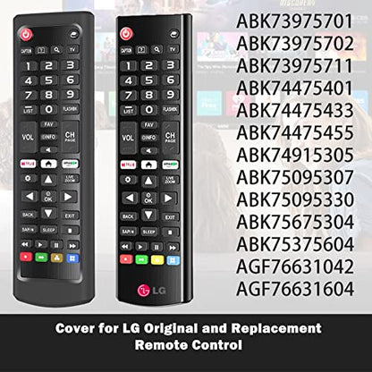 Case for LG TV Remotes, Cover for LG Smart TV Remote Control AKB75095307 AKB75375604 AKB74915305 Original, Replacement Silicone Skin Sleeve Glow in The Dark Black - color: Black