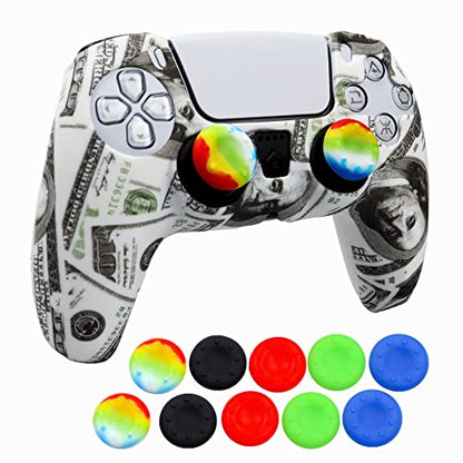 Skin for Xbox Series S/X Ps4 Ps5 Controller, 1pc Anti-Slip Shell Cover Case with 10 Joystick Grips for Playsation 5 Controller Wireless Gamepad (PS5 Controller #16) - color: PS5 controller #16