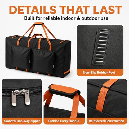 Cornhole Board Carrying Case – Heavy-Duty 600D Padded Bag with Shoulder Straps & Dual Accessory Pockets, Fits Regulation 4' x 2' Boards, Tailgate & Outdoor Games
