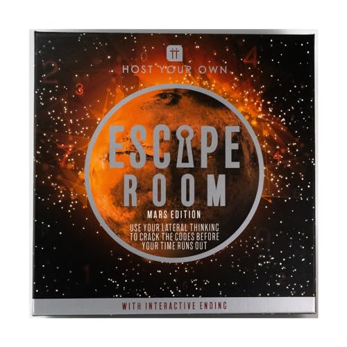 Talking Tables Mars Space Themed Escape Room Game | Host Your Own Games Night | for Birthday, Dinner Party, Entertainment for Adults, Teenagers, - color: Red