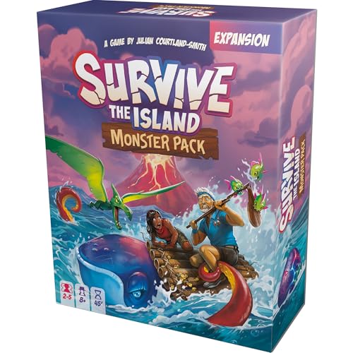 Survive The Island Monster Pack Board Game Expansion | Add 3 News Monsters to Your Game! Fun Strategy Game for Kids & Adults, Ages 8+, 2-5 Players, 45 Mins