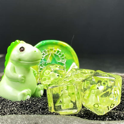 Sage's Portal Animal Familiars Resin DND Dice Set Polyhedral Dice Set for Dungeons and Dragons RPG Pathfinder Tabletop TTRPG (Baby Dragon) - color: Baby Dragon